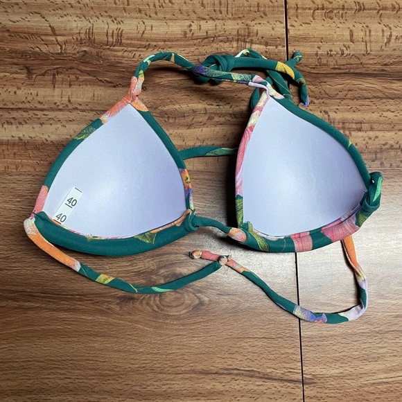 Green Floral Print Brazilian Bikini Set - Picture 9 of 10